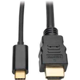 Tripp Lite, Pro Av Tripp Lite USB C to HDMI Adapter Cable (M/M), 3840 x 2160 (4K x 2K) @ 30 Hz, 6 ft, 6 ft HDMI/USB A/V Cable for Smartphone, Projector, Ultrabook, Monitor, Notebook, Tablet, TV, First End: 1 x HDMI Digital Audio/Video, Male
