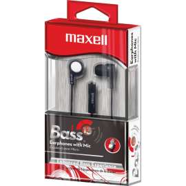 Maxell B-13 199621 Earset, Wired, Earbud, Black