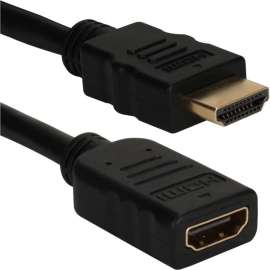 QVS 1-Meter High Speed HDMI UltraHD 4K Extension Cable, 3.28 ft HDMI A/V Cable for Projector, TV, Switch, Audio/Video Device, Satellite Receiver, HDTV, Blu-ray Player, Splitter, DVD, Set-top Box, First End: 1 x HDMI Digital Audio/Video, Male, Second End: 