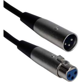 QVS 25ft XLR Male to Female Balanced Audio Cable, 25 ft XLR Audio Cable for Audio Device, Audio Mixer, Guitar, Microphone, Preamplifier, First End: 1 x 3-pin XLR Audio, Male, Second End: 1 x 3-pin XLR Audio