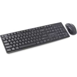 Kensington Pro Fit Wireless Desktop Set - Black - USB Wireless RF 2.40 GHz Keyboard - English (US), International - Black - USB Wireless RF Mouse - Laser - 1000 dpi - 2 Button - Scroll Wheel - Black - Symmetrical - AA, AAA - Compatible with Computer