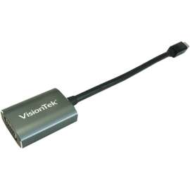 VisionTek Mini DisplayPort to VGA Active Adapter (M/F), 7" Mini DisplayPort/VGA Video Cable for Monitor, Video Device, Computer, First End: 1 x Mini DisplayPort Male Digital Video, Second End: 1 x HD-15 Female VGA, Supports up to 1920 x 1200