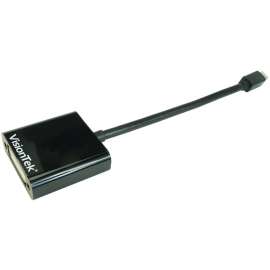 VisionTek Mini DisplayPort to DVI-D Single Link Adapter (M/F), 7" DVI-D/Mini DisplayPort Video Cable for Video Device, Monitor, First End: 1 x Mini DisplayPort Male Digital Video, Second End: 1 x DVI-D Female Digital Video, Supports up to 1920 x 1200