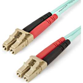 StarTech.com 5m (15ft) LC/UPC to LC/UPC OM4 Multimode Fiber Optic Cable, 50/125m LOMMF/VCSEL Zipcord Fiber, 100G, LSZH Fiber Patch Cord~, 5m (16.4ft) OM4 Multimode LC/LC-UPC Fiber Cable; 1/10/40/100 Gbps Full Duplex; 50/125m Core w/ Aramid Sheath; Bandwid