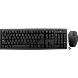V7 Wireless Keyboard and Mouse Combo, USB Wireless RF, English (US), Black, USB Wireless RF Mouse