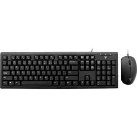 V7 Wired Keyboard and Mouse Combo, USB Cable, English (US), Black, USB Cable Mouse