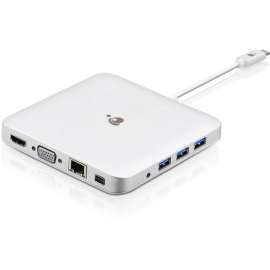 IOGEAR Compact USB-C Docking Station with PD Pass-Thru, for Notebook, 60 W, USB Type C, 3 x USB Ports