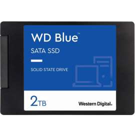 WD Blue 3D NAND 2TB PC SSD, SATA III 6 Gb/s 2.5"/7mm Solid State Drive, 560 MB/s Maximum Read Transfer Rate, 5 Year Warranty