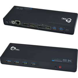 SIIG USB 3.0 4K Dual Video Docking Station, USB-C / USB 3.0 Docking Station- Supports 4K60Hz Ultra HD Dual Monitors, USB-C, 6x USB-A 5Gbps ports, Hybrid HDMI and DisplayPort ports