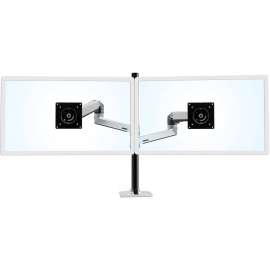Ergotron Desk Mount for Monitor - Polished Aluminum - Height Adjustable - 2 Display(s) Supported - 40" Screen Support - 40 lb Load Capacity - 100 x 100, 75 x 75