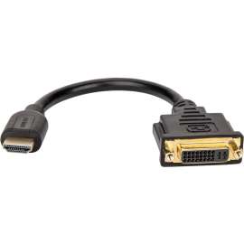 Rocstor Premium 8in HDMI to DVI-D Video Adapter F/M- HDMI Female to DVI Male for Computers, Monitors, Notebook, Video Device, 8", 1 Retail Pack, 1 x HDMI Female, 1 x DVI-D (24+1) Male