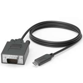 Plugable USB C to VGA Cable, Connect Your USB-C or Thunderbolt 3 Laptop to VGA Displays up to 1920x1080@60Hz, (Compatible with 20189 MacBook Pros, Dell XPS 13 and 15, Surface Book 2), 6 Feet, 1.8m