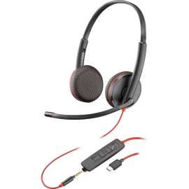 Poly Plantronics Blackwire C3225 Headset, Stereo, USB Type C, Mini-phone (3.5mm), Wired, 20 Hz