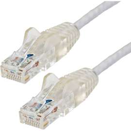 StarTech.com 1 ft CAT6 Cable, Slim CAT6 Patch Cord, Gray, Snagless RJ45 Connectors, Gigabit Ethernet Cable