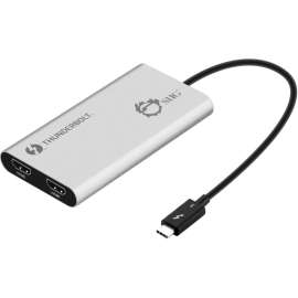SIIG Thunderbolt V3 to Dual HDMI Adapter, HDMI 2.0, 11.81" HDMI/USB A/V Cable for MacBook Pro, PC, MAC, First End: 1 x 24-pin USB Type C, Male
