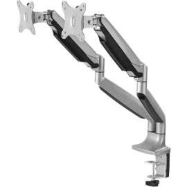 Siig High Premium Aluminum Gas Spring Desk Mount, Dual Monitor, 13", 32" Screen Supported, 19.8lb Load Capacity VESA 75x75mm 100x100mm