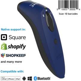SocketScan S730, 1D Laser Barcode Scanner, Blue, Blue, S730, 1D Laser Bluetooth Barcode Scanner, Blue, Blue