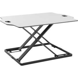 Amer Mounts Ultra Slim Height Adjustable Standing Desk- White Finish, 22.05 lb Load Capacity, 15.7" Height x 21.3" Width, Desktop, Steel, Board, Plastic, Iron