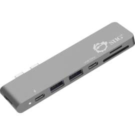 SIIG Thunderbolt 3 USB-C Hub HDMI with Card Reader & PD Adapter, Space Gray, SD, SDHC, SDXC, microSD, microSDHC, microSDXC, TransFlash, MultiMediaCard (MMC), USB Type CExternal