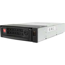 CRU Data Express DE110 Drive Bay Adapter for 5.25" Internal, Black, 1 x Total Bay, 1 x 3.5" Bay, Metal, Steel