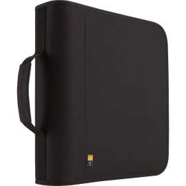 Case Logic 208 Capacity Nylon CD / DVD Binder, Binder, Nylon, Polyester, Black, 208 CD/DVD