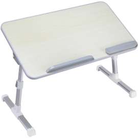 SIIG Adjustable Laptop Bed Desk for MacBook and PC, Up to 17" Screen Support, 11.9" Height x 11.8" Width, Acrylonitrile Butadiene Styrene (ABS), Aluminum, Wood