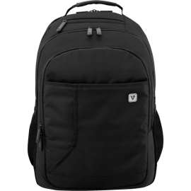 V7 PROFESSIONAL CBP16-BLK-9N Carrying Case (Backpack) for 15.6" Book, Notebook, Black, Weather Resistant, 600D Polyester, 210D Polyester Body, Handle, Shoulder Strap