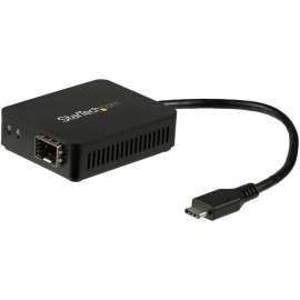 StarTech.com USB C to Fiber Optic Converter, Open SFP, USB 3.0 Gigabit Ethernet Network Adapter, 1000BASE-SX/LX, Windows / Mac / Linux