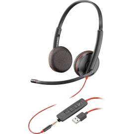 Poly Plantronics Blackwire C3225 Headset, Stereo, USB Type A, Mini-phone (3.5mm), Wired, 20 Hz
