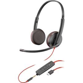 Poly Plantronics Blackwire C3225 Headset, Stereo, USB Type C, Mini-phone (3.5mm), Wired, 20 Hz