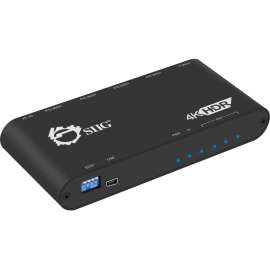 SIIG 1x4 HDMI 2.0 Splitter / Distribution Amplifier with Auto Video Scaling - 4K 60Hz HDR - 4K 60Hz HDR - 4 port HDMI distribution amplifier - 18Gbps video bandwidth - HDCP 2.2- 4K60Hz HDR - Auto video scaling - 7.1CH Audio - ESD protection- Firmwar