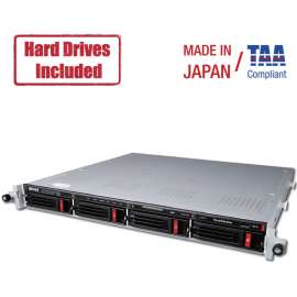 Buffalo Americas Buffalo TeraStation 5410RN Rackmount 32 TB NAS Hard Drives Included, Annapurna Labs Alpine AL-314 Quad-core (4 Core) 1.70 GHz, 4 x HDD Supported, 4 x HDD Installed, 32 TB Installed HDD Capacity