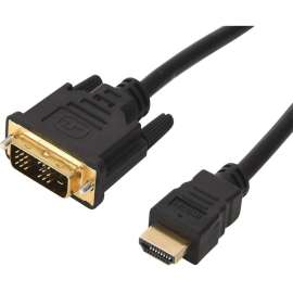 4XEM HDMI to DVI-D Cable 6ft, 6 ft DVI-D/HDMI Video Cable Adapter for Computer, Video Device, Notebook, First End: 1 x 19-pin DVI-D Digital Video, Male, Second End: 1 x HDMI Digital Audio/Video