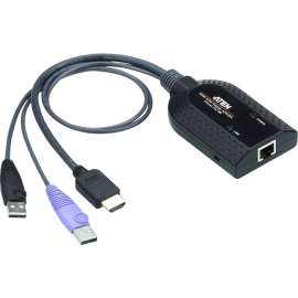 Aten Technologies ATEN USB HDMI Virtual Media KVM Adapter Cable-TAA Compliant - Server Interface Module for Server, KVM Switch - First End: 1 x RJ-45 Network - Female - Second End: 2 x USB Type A - Male, 1 x HDMI Digital Audio/Video - Male - Support
