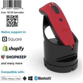 Socket Mobile SocketScan S740, Universal Barcode Scanner, Red & Black Dock, Wireless Connectivity, 19.50" Scan Distance, 1D, 2D, Imager