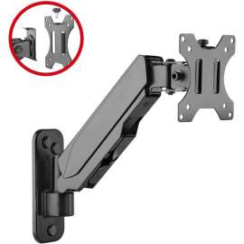 Siig Aluminum Wall Mount Gas Spring Monitor Arm - 17" to 32" - Detachable & Rotatable VESA Plate 75x75mm 100x100mm