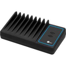 SIIG 10-Port USB-A/C & Wireless Charging Station With Ambient Light Deck - Allows you to power and charge up to 9 USB-A & 1 USB-C devices and Wireless charging enabled phone simultaneously - total Charging output 90W - USB-A port up to 2.4A charging