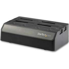 StarTech.com 4-Bay USB 3.1 to SATA Hard Drive Docking Station, 2.5/3.5" SATA III (6Gbps) SSD/HDD Dock, 10Gbps Top Loading Drive Bay, Quad-Bay Hard Drive Dock for 2.5" / 3.5" SATA drives; SATA III (6.0 Gbps) HDD/SSD; USB 3.2 Gen 2 (10 Gbps); Dual 60mm Fans