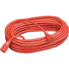 Fellowes Heavy Duty Indoor/Outdoor 100' Extension Cord, 125 V AC13 A, Orange, 100 ft Cord Length, 1