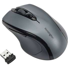 Kensington Pro Fit Wireless Mid-Size Mouse, Optical, Wireless, Radio Frequency, Gray