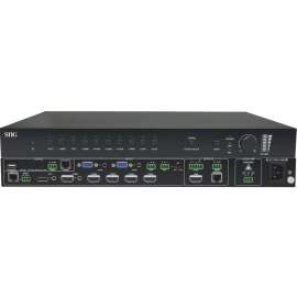 SIIG 9x1 HDBaseT 4K Scaler Switcher - 4096 x 2160 - 4K - Twisted Pair - 9 x 1 - Display - 1 x HDMI Out - 1 x DisplayPort In - DisplayPort