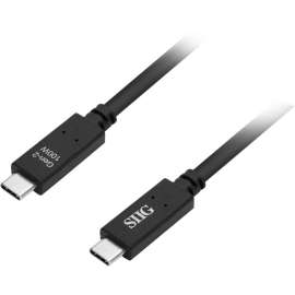 SIIG USB 3.1 Type-C Gen 2 Cable 100W, 1M, 3.28 ft USB Data Transfer Cable for Power Adapter, Desktop Computer, Notebook, Tablet, Smartphone, First End: 1 x 24-pin USB 3.1 Type C, Male
