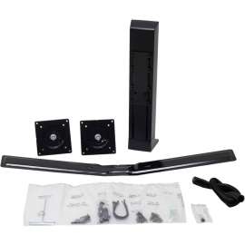 Ergotron Desk Mount for LCD Display - Black - 2 Display(s) Supported - 24" Screen Support - 28 lb Load Capacity - 75 x 75, 100 x 100