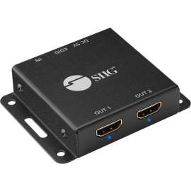 SIIG 2-Port HDMI 2.0 HDR Mini Splitter Amplifier with EDID Management, 2 Port HDMI Splitter- 4K60Hz- 1x2 HDMI Splitter- HDR- HDCP 2.2- HDMI 4K Splitter with EDID management, 2 Port 4K HDMI Splitter 1 in 2 out Video Scaling- 7.1-ch Audio- HDMI Splitter Met