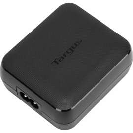 Targus 65W USB-C/USB-A Charger - 65 W - 120 V AC, 230 V AC Input - 5 V DC/3 A, 9 V DC, 12 V DC, 15 V DC, 20 V DC Output - Black