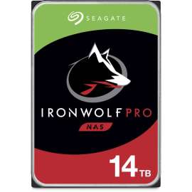 Seagate IronWolf Pro ST14000NE0008 14 TB Hard Drive, 3.5" Internal, SATA (SATA/600), Conventional Magnetic Recording (CMR) Method, 7200rpm