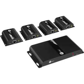 SIIG 4 Port HDMI Splitter over Cat6 Extender with IR, 40m, Full HD 1080p@60Hz, TAA Compliant