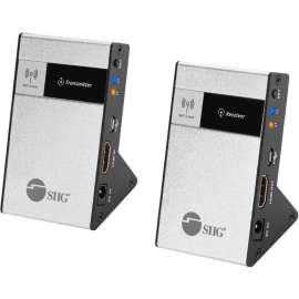 SIIG 4K HDMI Wireless Extender Kit - 98ft - 60GHz Wireless HDMI Extender Kit - 7.1 Channel Audio- Frequency rate 60GHz zero latency - HDCP 1.4 - up to 98ft (30m) line of sight - TX to RX - 1x HDMI in / 1x HDMI out - 2x Micro USB Power in or power ad