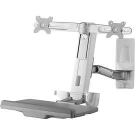 Amer AMR2WS Wall Mount for Flat Panel Display, Monitor, Keyboard, 2 Display(s) Supported, 24" Screen Support, 40.70 lb Load Capacity