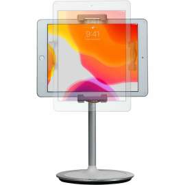 Cta Digital Inc. CTA Digital Height-Adjustable Desktop Tablet Stand - Up to 12.9" Screen Support - 13" Height x 6.8" Width x 6.8" Depth - Desktop, Tabletop, Countertop - Rubber - Silver